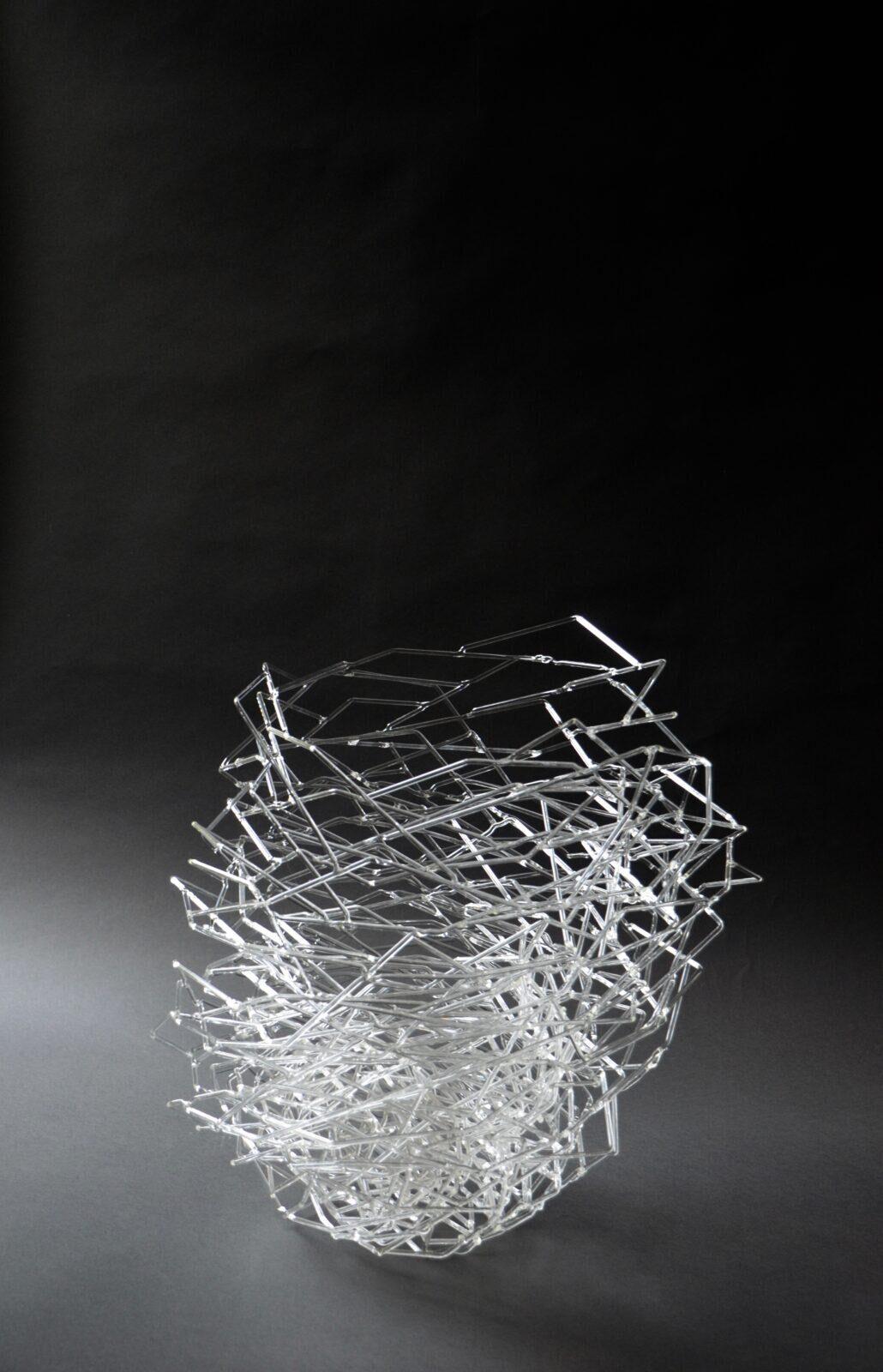 Christine Vanoppen, Out of line, Lampwerk met borosilicaatwerk, 2017, 60 x 40cm