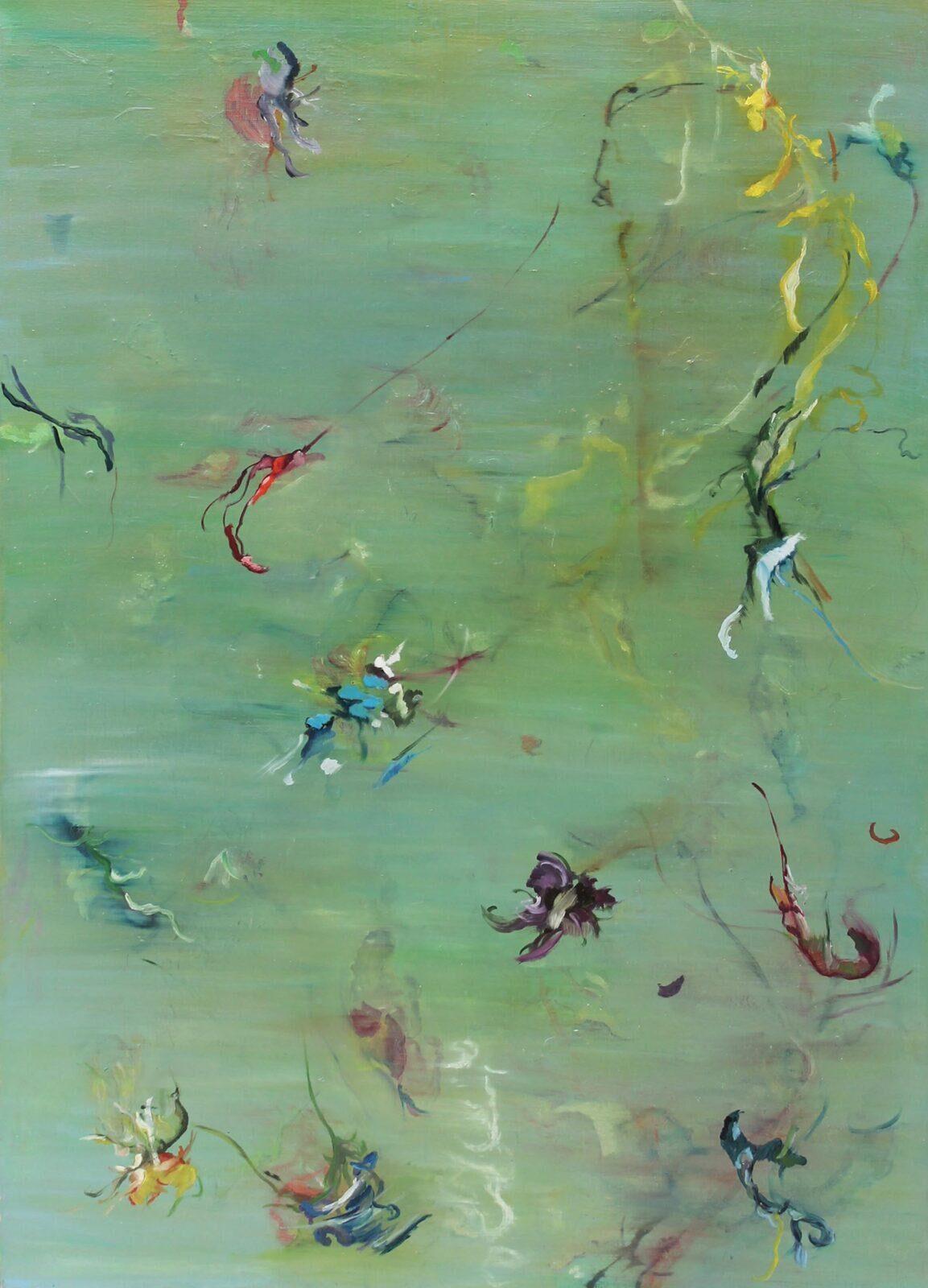 Stéphanie Leblon, Evergreen, Olie op doek, 2018, 100x140cm