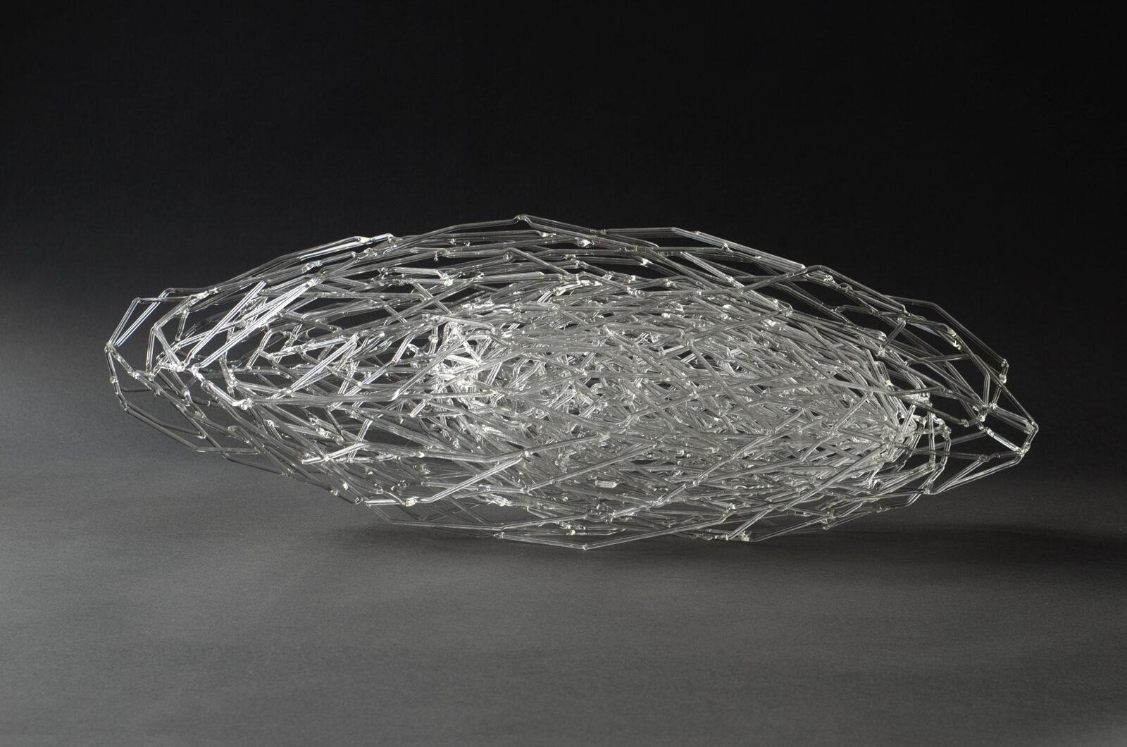 Christine Vanoppen, Ingewikkeld, lampwerk met borosilicaatglas, 25 cm x 60cm, 2012