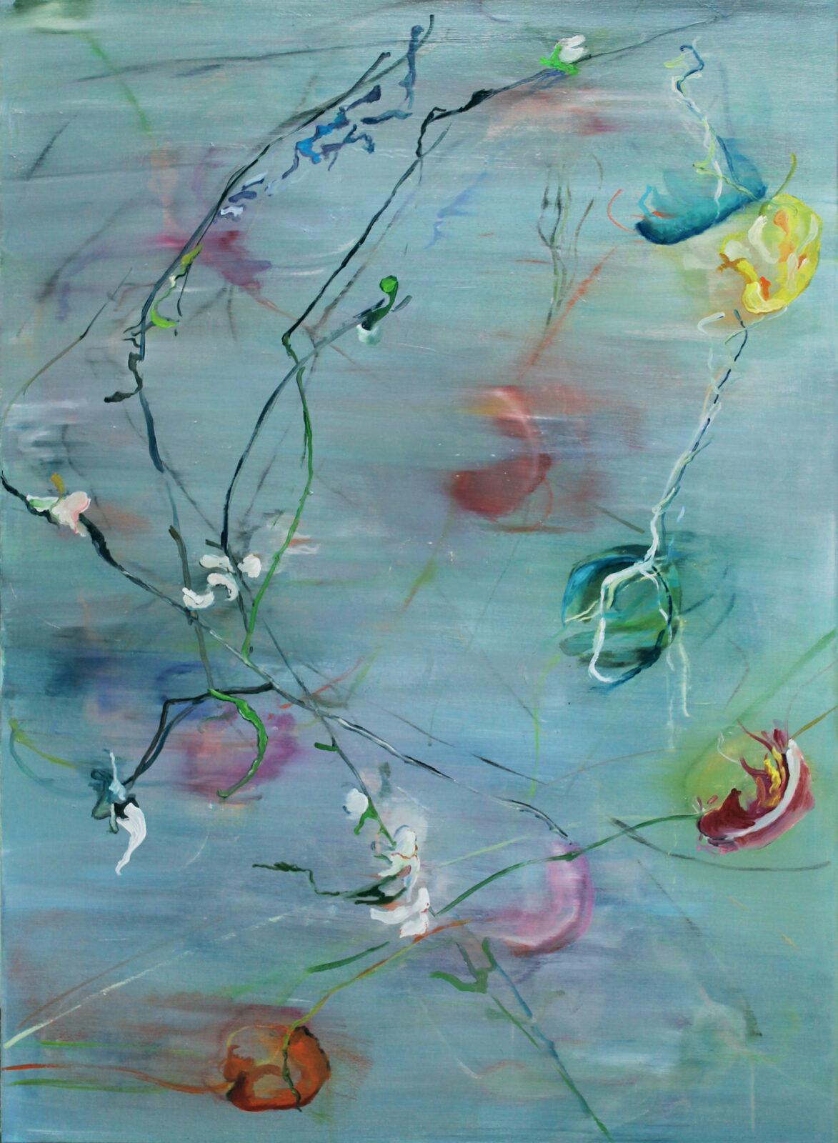 Stéphanie Leblon, Pompom Honeycombs #4, Olie op doek, 100x150cm