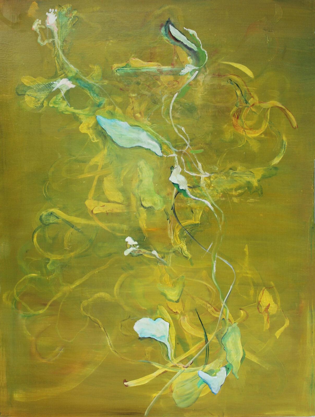 Stéphanie Leblon, Yellow Dogwood, olie op doek, 2020, 75cmx100 cm