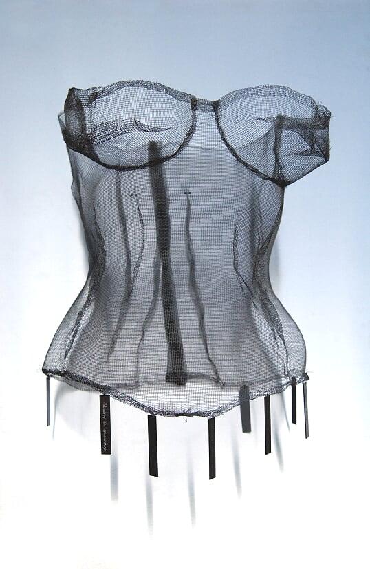 Inge de Schuyter, Slachtoffer van haar eigen succes, Muggengaas, gegalvaniseerd aluminium, ijzer, 2004